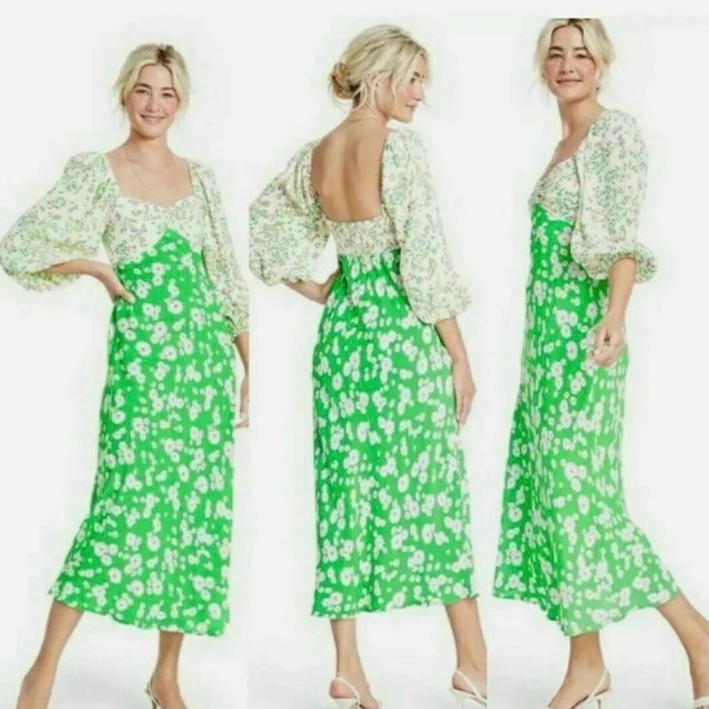 Rixo midi dress size small.